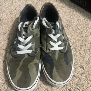 Vans Kids Green Camouflage Sneakers